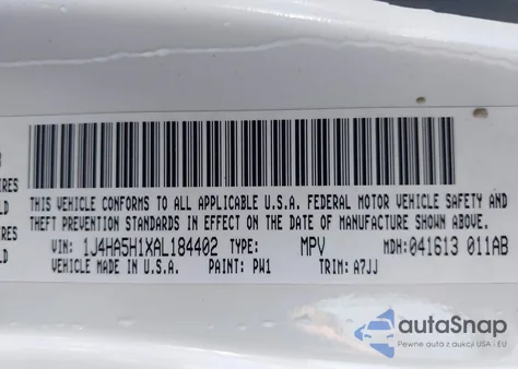 2010 Jeep Wrangler Unlimited Sahara from USA, damaged, VIN 1J4HA5H1XAL184402